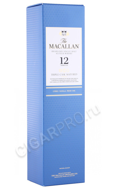 подарочная упаковка виски macallan triple cask matured 12 years 0.7л