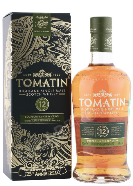 виски tomatin 12 years 0.7л в подарочной упаковке