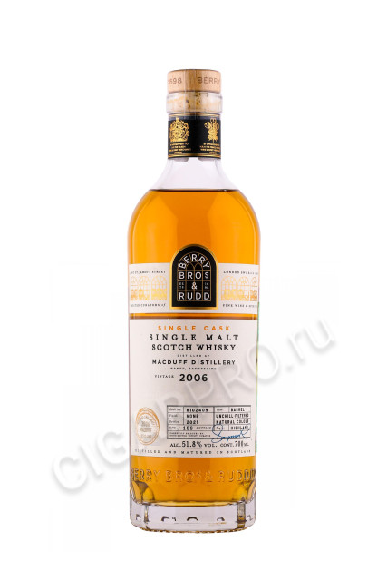 виски berry bros and rudd macduff distillery 2006 0.7л