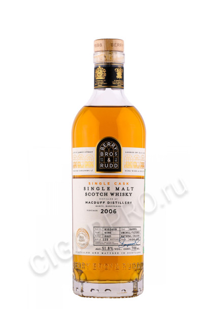 виски berry bros and rudd macduff distillery 2006 0.7л