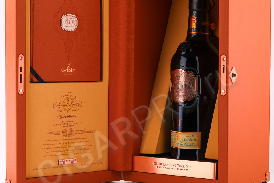 виски glenfiddich 40 years 0.7л в подарочной упаковке