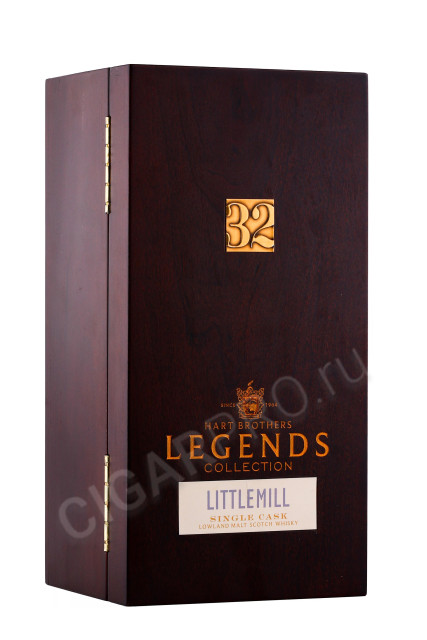 подарочная упаковка виски hart brothers legends collection littlemill single cask 32 years old 0.7л