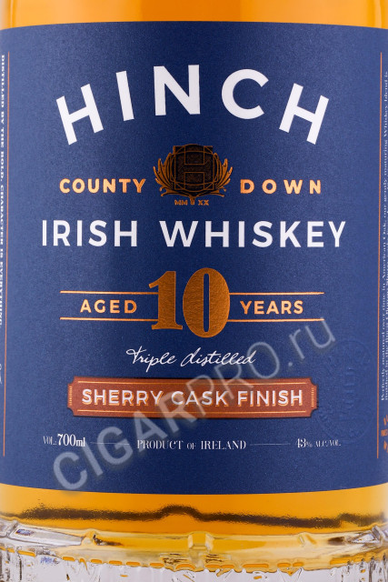этикетка виски hinch sherry cask finish 10 years old 0.7л