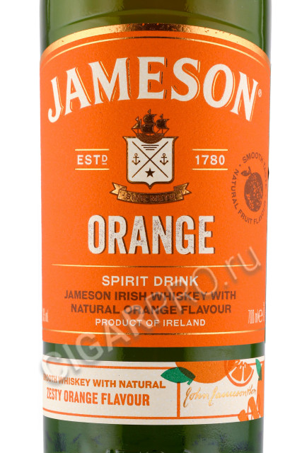 этикетка виски jameson orange 0.7л