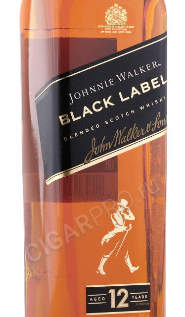 этикетка виски johnnie walker black label 0.7л