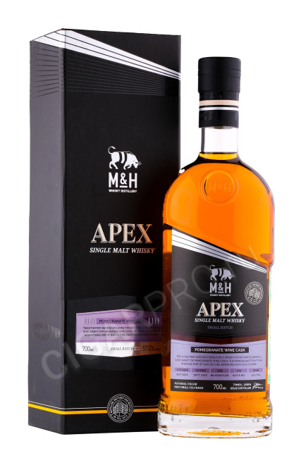 виски m & h apex pomegranate wine cask 0.7л в подарочной упаковке