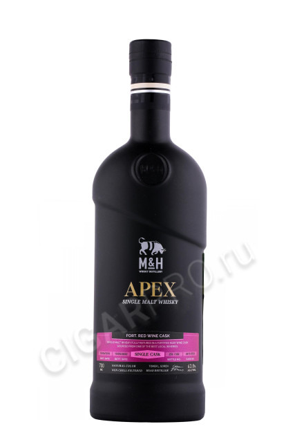 виски m & h apex single cask fortified red wine cask 0.7л