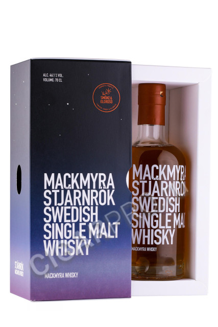 подарочная упаковка виски mackmyra stjarnrok swedish single molt 0.7л