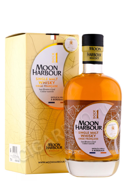 виски moon harbour dock 1 single malt haut bergeron 0.7л в подарочной упаковке