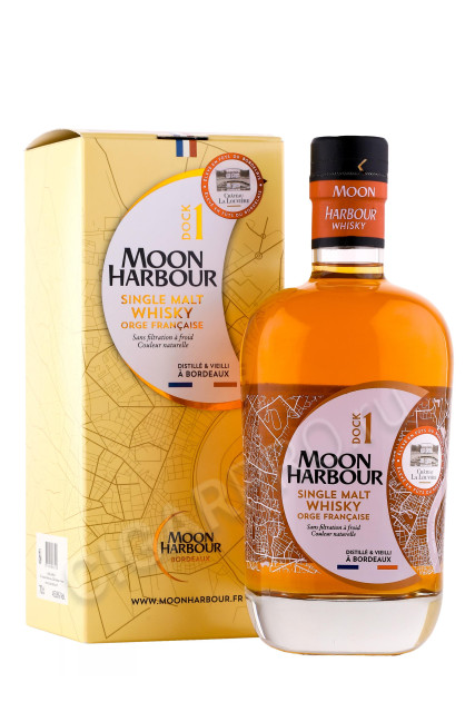 виски moon harbour dock 1 single malt la louviere 0.7л в подарочной упаковке