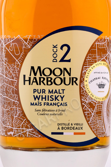 этикетка виски moon harbour dock 2 pur malt chateau rieussec 0.7л