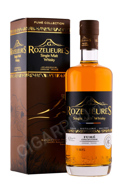 виски rozelieures fume collection single malt 0.7л в подарочной упаковке