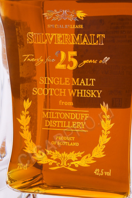 этикетка виски silvermalt miltonduff 0.7л