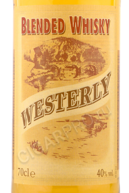этикетка виски westerly blended whiskey 0.7л