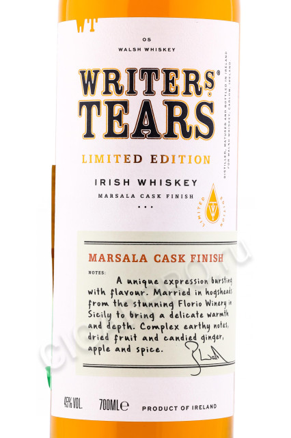 этикетка виски writers tears marsala cask finish 0.7л