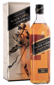 виски johnnie walker black label 12 years 0.7л в подарочной упаковке