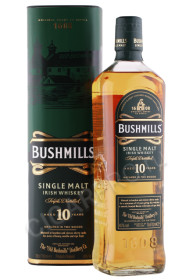 виски bushmills single malt 10 years 0.7л в подарочной тубе