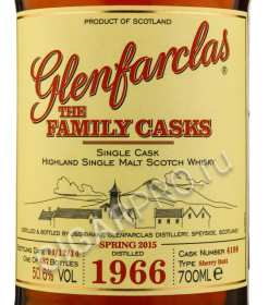 этикетка glenfarclas family casks 1966
