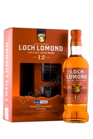 Виски Лох Ломонд Сингл Молт 12 лет 0.7л + 2 бокала в подарочной упаковке