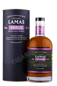 Виски Ламас Верус Дабл Вуд 0.75л в подарочной упаковке