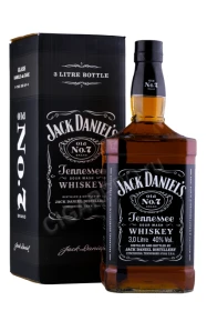 Виски Джек Дэниэлс 3л в подарочной упаковке