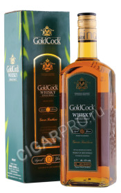 виски gold cock green feathers 12 years 0.7л в подарочной упаковке