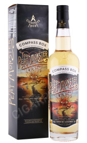виски compass box peat monster 0.7л в подарочной упаковке