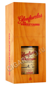 деревянная упаковка виски glenfarclas the family casks 1960г 0.7л