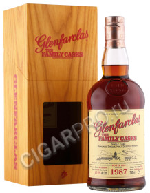виски glenfarclas family casks 1987 years 0.7л в деревянной упаковке
