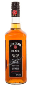 американский виски бурбон jim beam black triple aged 6 years купить виски джим бим блэк трипл эйджд 6 лет 1л цена