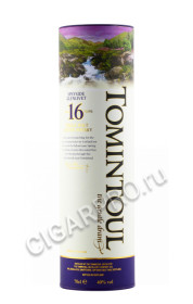подарочная туба tomintoul 16 years old 0.7л