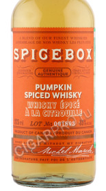 этикетка виски spicebox pumpkin 0.375л