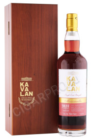 виски kavalan solist manzanilla single cask 0.75л в деревянной упаковке