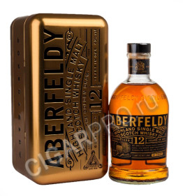 купить шотландский односослодовый виски aberfeldy 12 years односолодовый виски аберфелди 12 лет в металлической коробке цена