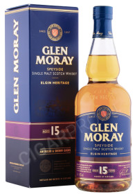 виски glen moray elgin heritage 15 years old 0.7л в подарочной упаковке