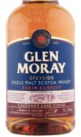 этикетка виски glen moray elgin classic cabernet cask finish 0.7л