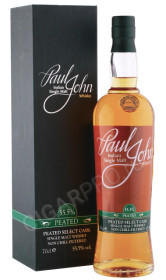 виски paul john peated select cask 0.7л в подарочной упаковке