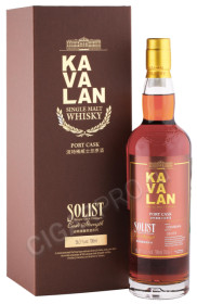 виски kavalan solist port cask 0.7л в подарочной упаковке