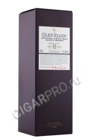 подарочная упаковка виски glen elgin malt 12 yo 0.7л