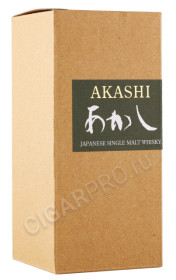 подарочная упаковка виски akashi single malt 0.5л