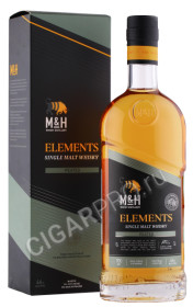 виски m&h classic elements peated 0.7л в подарочной упаковке