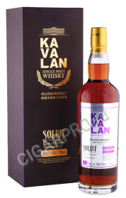 виски kavalan solist peaty cask single cask strength 0.7л в подарочной упаковке