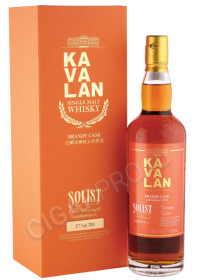 виски kavalan solist  brandy single cask 0.7л в подарочной упаковке