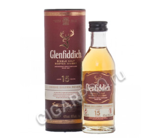 шотландский виски glenfiddich 15 years купить виски гленфиддик 15 лет 0.05 л цена