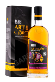 виски m & h art & craft belgian ale beer casks 0.7л в подарочной упаковке