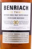 Этикетка Виски Бенриах 30 лет 0.7л