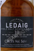 этикетка шотландский виски ledaig 10 years old 0.05л