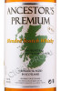 этикетка ancestors premium blended skotch 0.7л