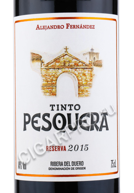 этикетка tinto pesquera reserva