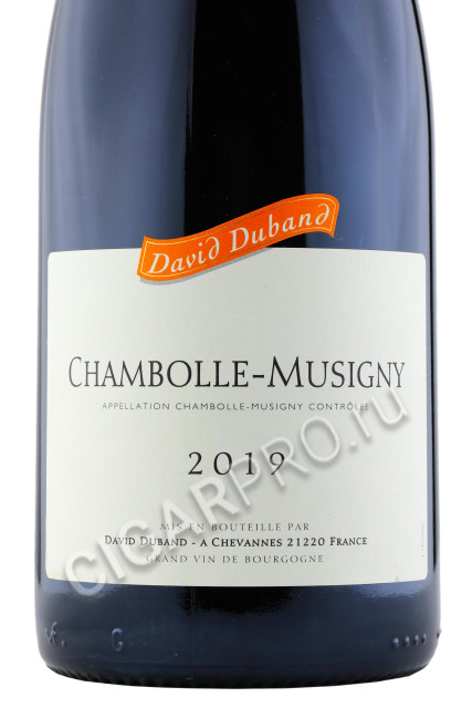 этикетка david duband chambolle musigny 0.75л